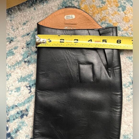 Equestrian Tall Leather Authentic Riding Boots Black 8 - Picture 10 of 12